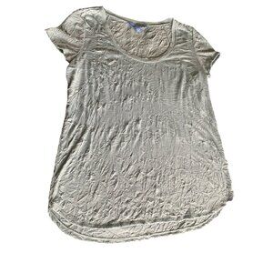 Simply Vera Vera Wang Ladies Crinkle-Style Top Size Large Sage Green